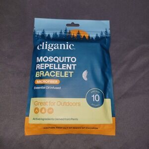 10 Pack Mosquito Repellent Bracelets for Adults & Kids - Natural Deet-Free Bands